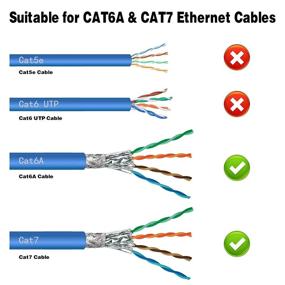 img 2 attached to 🔌 VCELINK (Gen 2) CAT7/CAT6A RJ45 Pass Through Connectors, 30 Pack, 2-Piece CAT6A Metal Shielded Modular Plug with CAT7/CAT6A Strain Relief Boots-Orange