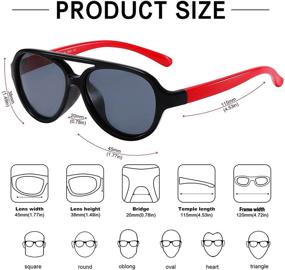 img 2 attached to 🕶️ Efficient Eye Protection: DUCO Polarized Sunglasses for Boys' Flexibility and Style