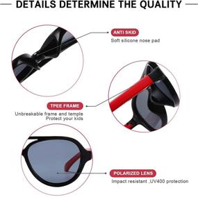 img 1 attached to 🕶️ Efficient Eye Protection: DUCO Polarized Sunglasses for Boys' Flexibility and Style