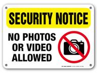 security notice photos video allowed logo