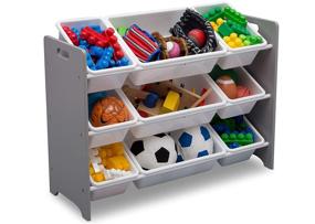 img 4 attached to 🧸 Organize Toys Efficiently with Delta Children MySize 9 Bin Plastic Toy Organizer, Grey