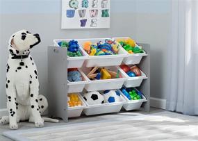 img 3 attached to 🧸 Organize Toys Efficiently with Delta Children MySize 9 Bin Plastic Toy Organizer, Grey