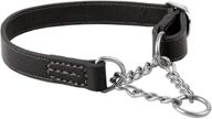 premium tellpet leather dog 🐶 martingale choke collar for effective control logo