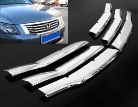 img 1 attached to 💫 Enhance your Honda Accord Sedan with Chrome Center Grille Insert - 08 09 10 by phgiveu