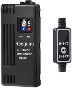 img 4 attached to 🐠 Reegugu Submersible Aquarium Heater 150W/200W - Fish Tank Turtle Tank Water Heater for 20-45 Gallon Tanks, Built-in Thermometer, Wire Temperature Control, Digital Display