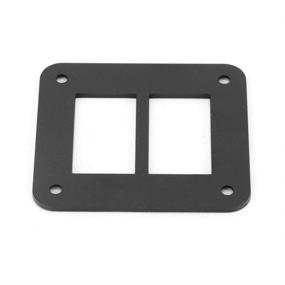 img 2 attached to 🚗 Premium Acouto Rocker Switch Panel Housing: Durable 2 Way Black Aluminum Holder for Universal Car Trailer Boat