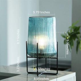 img 3 attached to 🏠 Enhance Your Home Decor with L-Blue Battery Operated Table Lamp: Timer, Cordless Design, LED Bulb, Perfect Gift for Living Room, Bedroom, Entryway