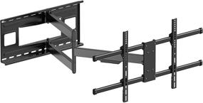 img 4 attached to 📺 Premium Swivel Tilt TV Wall Mount Bracket with 40-inch Extension - Fits 43-80 inch Flat&amp;Curved LED Screen TVs - Full Motion, Max VESA 800x400mm - Holds up to 110lbs