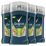 💪 powerful 48-hour protection: degree men aluminum free deodorant in mandarin vetiver fragrance - 4 count, 2.6 ounce logo