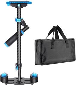 img 4 attached to Neewer Carbon Fiber Handheld Stabilizer - 24"/60cm with Quick Release Plate, 1/4" and 3/8" Screws - Supports DSLR and Video Cameras up to 6.6lbs/3kg