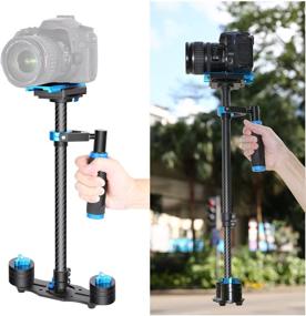 img 1 attached to Neewer Carbon Fiber Handheld Stabilizer - 24"/60cm with Quick Release Plate, 1/4" and 3/8" Screws - Supports DSLR and Video Cameras up to 6.6lbs/3kg