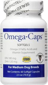 img 4 attached to Enhance Your Medium Dog's Health with Omega-Caps - Omega 3, Vitamins, Minerals, Antioxidants - Boost Immune System, Joint, Heart, and Brain Health - 60 Softgel Capsules