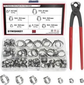 img 4 attached to 🔒 DYWISHKEY 304 Stainless Steel Single Ear Hose Clamps with Pincers Kit (90 PCS): Secure and Convenient Clamping Solution for Multiple Applications