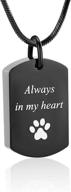 🐾 pet cremation jewelry urn necklace for ashes - minicremation paw print memorial ash keepsake pendant for cats and dogs with filling kit logo