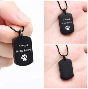 img 2 attached to 🐾 Pet Cremation Jewelry Urn Necklace for Ashes - Minicremation Paw Print Memorial Ash Keepsake Pendant for Cats and Dogs with Filling Kit