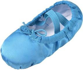 img 4 attached to 🩰 STELLE Ballet Slippers: Gymnastics Ribbon Girls' Athletic Shoes Revealed