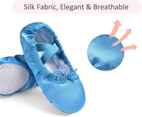 img 3 attached to 🩰 STELLE Ballet Slippers: Gymnastics Ribbon Girls' Athletic Shoes Revealed