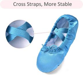 img 2 attached to 🩰 STELLE Ballet Slippers: Gymnastics Ribbon Girls' Athletic Shoes Revealed