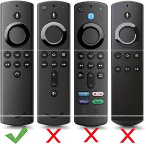 img 3 attached to Hi Color Fir Stick Lit Remote Cover F Stick Lit Firesticksticktv Controller Cover Silicone Skin TV Remote Cover Lite Silicone Remote Control Case (Black Blue)