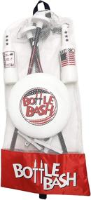 img 2 attached to 🏖️ Bottle Bash Standard Outdoor Game Set – Exciting Disc Toss Game for Family Fun &amp; Entertainment at Backyard, Lawn, and Beach - Frisbee Target Yard Game with Poles &amp; Bottles (Beersbee &amp; Polish Horseshoes)