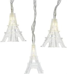 img 1 attached to Efficient and Elegant: Kurt Adler Battery-Operated Set of 10 Warm White Eiffel Tower Lights