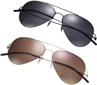 🕶️ bifocal aviator reading sunglasses - 2 pairs of invisible shades sun reader glasses logo