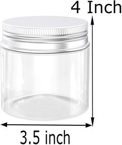 img 3 attached to 🍶 6 PCS 16oz Clear Plastic Mason Jars with Wide Mouth and Lids - Airtight Kitchen & Household Storage Containers