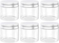 🍶 6 pcs 16oz clear plastic mason jars with wide mouth and lids - airtight kitchen & household storage containers логотип