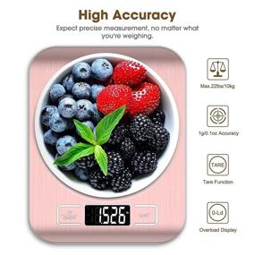 img 1 attached to 📏 Mik-Nana Digital Kitchen Scale, 22lb/10kg, Weighs in Grams and Ounces for Precise Baking and Cooking, 1g/0.1oz Graduation, Stainless Steel, Easy to Clean