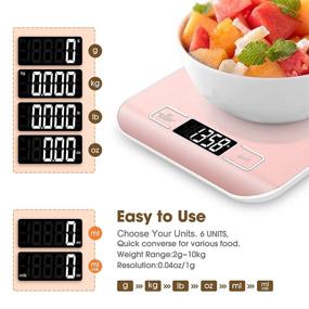 img 2 attached to 📏 Mik-Nana Digital Kitchen Scale, 22lb/10kg, Weighs in Grams and Ounces for Precise Baking and Cooking, 1g/0.1oz Graduation, Stainless Steel, Easy to Clean