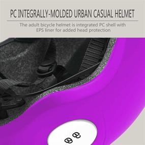 img 1 attached to 🚲 Commuter Urban Bicycle Helmet for Adult Men and Women - Removable Visor, Anti-Theft Lock Hole, Adjustable & Lightweight Helmet for Cycling, Skateboarding, Scooter, and Inline Skating