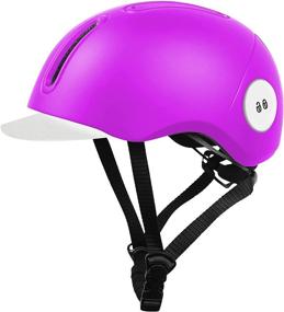 img 4 attached to 🚲 Commuter Urban Bicycle Helmet for Adult Men and Women - Removable Visor, Anti-Theft Lock Hole, Adjustable & Lightweight Helmet for Cycling, Skateboarding, Scooter, and Inline Skating