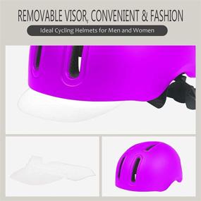 img 3 attached to 🚲 Commuter Urban Bicycle Helmet for Adult Men and Women - Removable Visor, Anti-Theft Lock Hole, Adjustable & Lightweight Helmet for Cycling, Skateboarding, Scooter, and Inline Skating