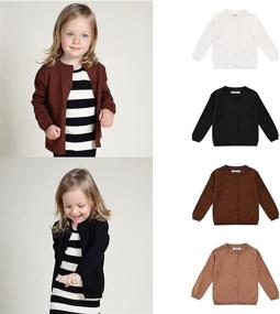 img 3 attached to 🧥 Stylish and Warm Toddler Cardigan Sweater for Boys' Outerwear