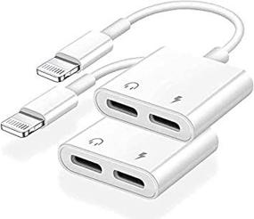 img 4 attached to 🎧 [Apple MFi Certified] 2в1 Двойной адаптер для наушников и зарядного устройства Lightning для iPhone iPad, набор из 2 адаптеров для наушников iPhone, совместимых с iPhone 12/11/XS/XS Max/XR/X/8/8plus/7/7 Plus/iPad