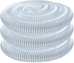 img 4 attached to 🔌 Enhanced Flexibility PVC Dust Collection Hose - 4 Inch x 20 Feet, Heavy Duty & Clear View