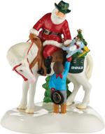 🎅 santa comes to town 2013 snow village accessory figurine by department 56, 5.12 inch logo