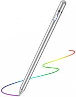 silver stylus pencil for apple, touch screen stylus pens, capacitive pencil for drawing & writing on tablets and smartphones - high sensitivity, ideal for students & kids logo