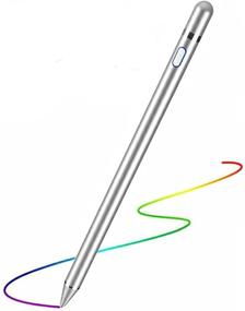 img 1 attached to Silver Stylus Pencil for Apple, Touch Screen Stylus Pens, Capacitive Pencil for Drawing & Writing on Tablets and Smartphones - High Sensitivity, Ideal for Students & Kids