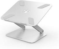 регулируемая подставка для ноутбука l5 от lention: эргономичный дизайн для macbook pro/air, surface и других - серебристый. логотип