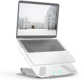 img 3 attached to Регулируемая подставка для ноутбука L5 от LENTION: эргономичный дизайн для MacBook Pro/Air, Surface и других - серебристый.