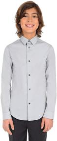 img 1 attached to Boys' Calvin Klein Sateen Dress: Top-Quality Clothing for Tops, Tees & Shirts