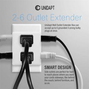 img 3 attached to 🔌 Unidapt Multi Plug Outlet Splitter with 6 Electrical Outlets - 2-Pack for Home, Office, and Dorm