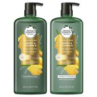 🌿 20.2 oz aloe and honey infused herbal essences shampoo and conditioner set - color safe, natural ingredients logo