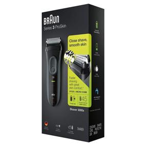 img 3 attached to 🪒 Braun Electric Razor for Men Foil Shaver: Rechargeable, Black, 4-Piece Set - Find the Perfect Shaving Solution!