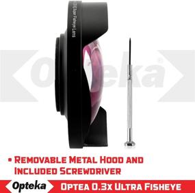 img 2 attached to 📹 Enhanced Opteka 0.3X HD Ultra Fisheye Lens for 58mm Digital Video Camcorders – Titanium Series