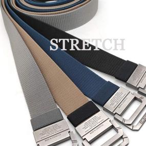 img 1 attached to Hoanan Tactical Elastic Military Gray Fit Men's Accessories and Belts