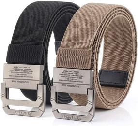 img 4 attached to Hoanan Tactical Elastic Military Gray Fit Men's Accessories and Belts