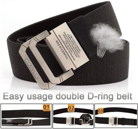 img 3 attached to Hoanan Tactical Elastic Military Gray Fit Men's Accessories and Belts