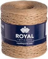 🌿 royal imports natural floral bind wire wrap twine: waterproof rustic vine for flower bouquets, 26 gauge (673 ft) - paper covered & durable logo